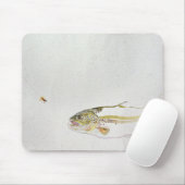 Forelle, welche die Fliege eines Fischers jagt Mousepad (Mit Mouse)