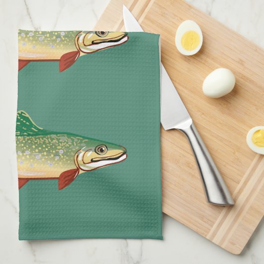 Forellefischkunst Handtuch (Viertel Falte)