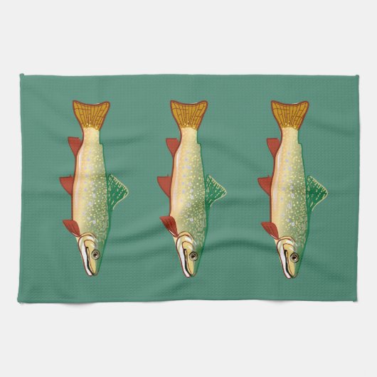 Forellefischkunst Handtuch (Horizontal)