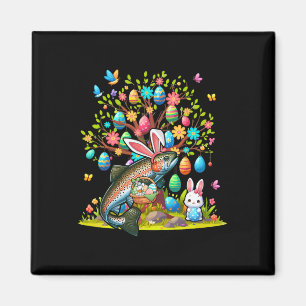 Forellen Fisch Hase Ostereier Süßer Baum Kostüm Ja Magnet