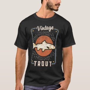 Forellen Fisch Vintage Retro Klassisches Tier Lieb T-Shirt