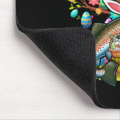Forellen Fische Bunny Ostereier Niedlich Baumkostü Mousepad (Ecke)