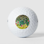 Forellen Fischen Golfer Golfball (Vorderseite)