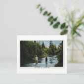 Forellen Fischen in der Nähe von Escanaba, Michiga Postkarte (Stehend Vorderseite)