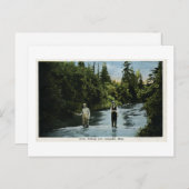 Forellen Fischen in der Nähe von Escanaba, Michiga Postkarte (Vorne/Hinten)