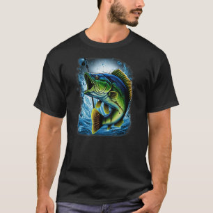 Forellen Fischen Natur Außenbass Fischer T-Shirt