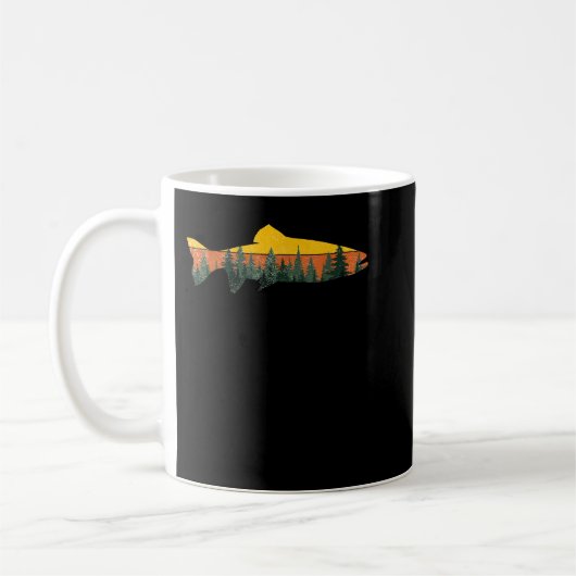 Forellen Fischen Outdoor Forest Nature Wildlife F Kaffeetasse (Links)