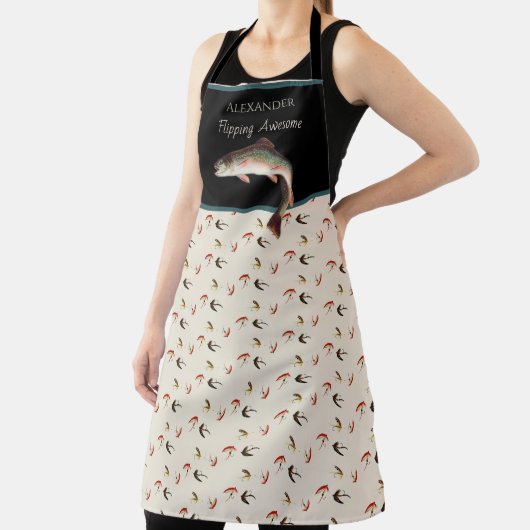 Forellen Fischerei Fischer Drehend Phantastischen  Schürze (InSitu)