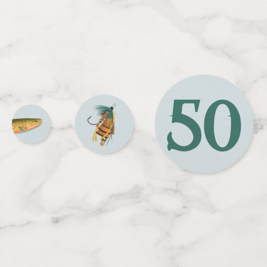 Forellen Fischerei Fischer Geburtstag Konfetti (Vorderseiten)