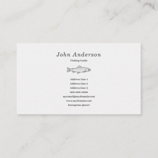 Forellen - Fischereileitfaden Visitenkarte (Rückseite)
