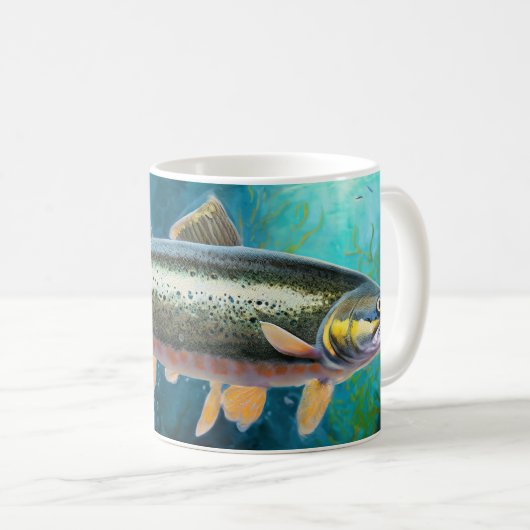 Forellen Fischfang Tasse (VorderseiteRechts)