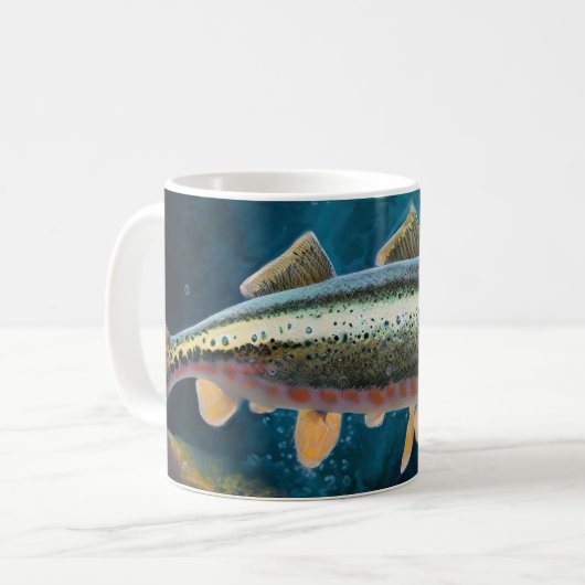 Forellen Fischfang Tasse (Vorderseite Links)