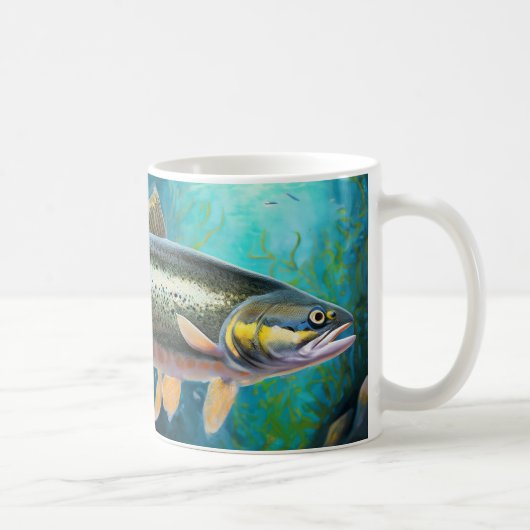 Forellen Fischfang Tasse (Rechts)