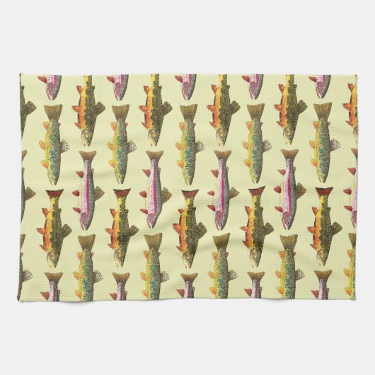 Forellen Fisherman Handtuch (Horizontal)