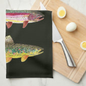 Forellen Fisherman Küchentuch (Viertel Falte)