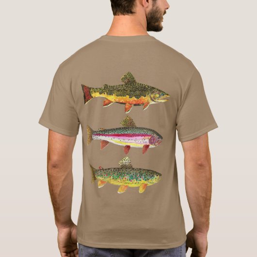 Forellen Fisherman T-Shirt (Rückseite)