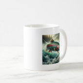 Forellen-Illustration Kaffeetasse (VorderseiteRechts)