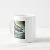 Forellen-Illustration Kaffeetasse (Vorderseite Links)