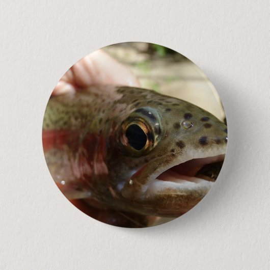 Forellen in Händen Button (Vorderseite)
