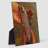 Forellen in Händen Fotoplatte (Seite)