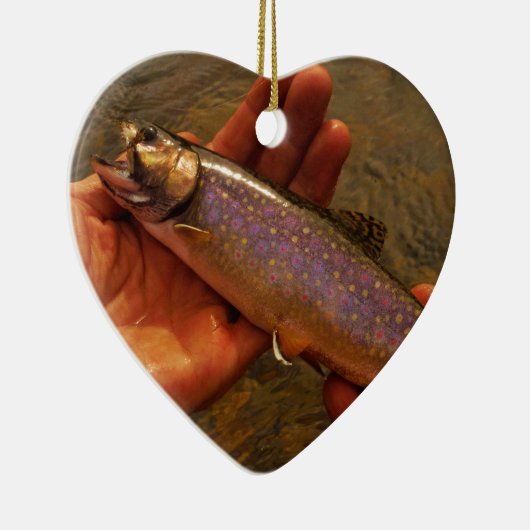 Forellen in Händen Keramik Ornament (Rechts)