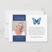 Forellen in unserem Herz Butterfly Foto Beileid Dankeskarte (Vorderseite)