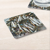 Forellen & Krabben-Untersetzer Rechteckiger Pappuntersetzer (angewinkelt)