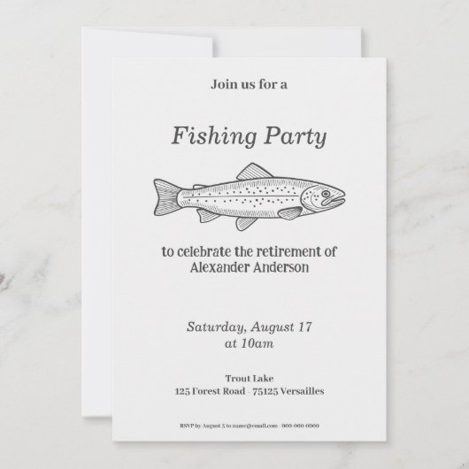 Forellen - Party Einladung (Vorderseite)