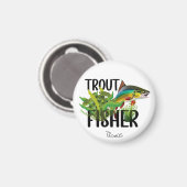 Forellen-Regenbogenforelle in natürlicher Umgebung Magnet (Vorderseite/Rückseite)