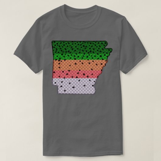 Forellen Regenbogenforelle Muster Arkansas Staat T-Shirt (Design vorne)