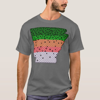 Forellen Regenbogenforelle Muster Arkansas Staat T-Shirt