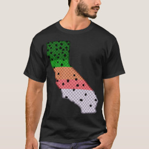 Forellen Regenbogenforelle Muster California Stein T-Shirt