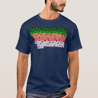 Forellen Regenbogenforelle Muster Montana Staat T-Shirt