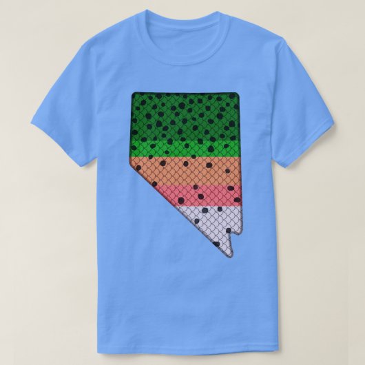 Forellen Regenbogenforelle Muster Nevada Staat m T-Shirt (Design vorne)