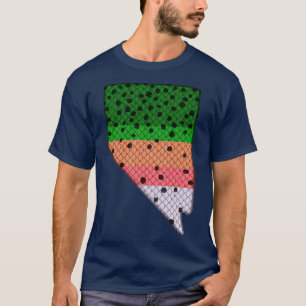 Forellen Regenbogenforelle Muster Nevada Staat m T-Shirt