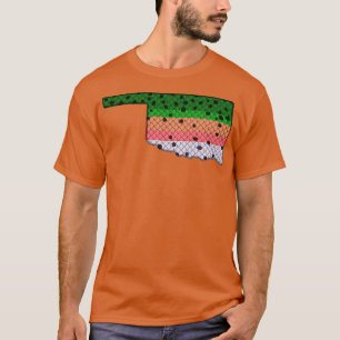 Forellen Regenbogenforelle Muster Oklahoma Staat T-Shirt