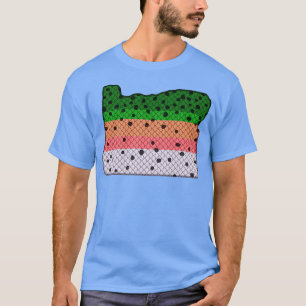 Forellen Regenbogenforelle Muster Oregon Staat m T-Shirt