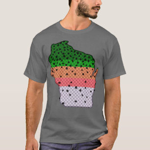 Forellen Regenbogenforelle Muster Wisconsin Stat T-Shirt