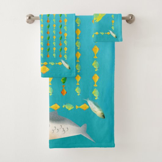 Forellen und Freunde Fischmuster Badhandtuch Set (Insitu)