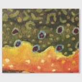 Forellen-Whisker-Brook-Forellenfischerei Geschenkpapier (Flach)