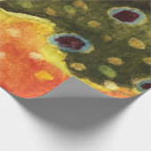 Forellen-Whisker-Brook-Forellenfischerei Geschenkpapier (Ecke)