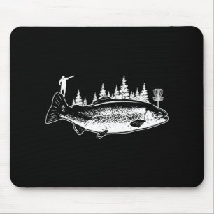 Forellenangler Geschenk Disc Golf Fan Golfer Angle Mousepad