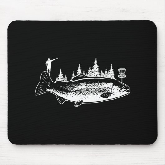 Forellenangler Geschenk Disc Golf Fan Golfer Angle Mousepad (Vorne)