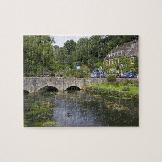 Forellenbach im Dorf Bibury, Puzzle (Horizontal)