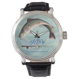 Forellenbachforelle Monogramm Armbanduhr