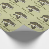 Forellenbarsch-alles- Gute zum Geburtstagname Geschenkpapier (Ecke)