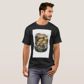 Forellenbarsch-Angelillustration T-Shirt (Vorne ganz)