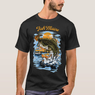 Forellenbarsch-Angeln Grafikdesign T-Shirt