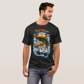 Forellenbarsch-Angeln Grafikdesign T-Shirt (Vorne ganz)