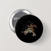 Forellenbarsch-Angler Bigfoot Fischer Button (Vorne & Hinten)